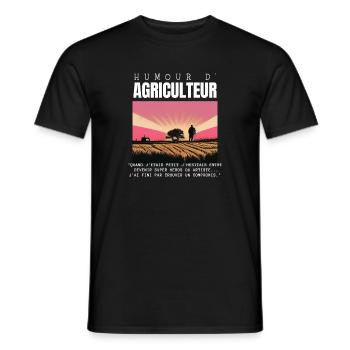Humour d'Agriculteur - T-shirt homme - noir - Devant - AI Model Male 178 light (178cm)