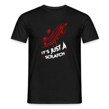 Halloween Kratzspur - Männer T-Shirt - Schwarz - Vorne - AI Model Male 178 light (178cm)
