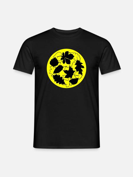Autumn Circle Leaves - Men's T-Shirt - black