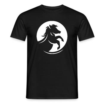 Horse Logo icon Symbol Illustration Graphic Gallop - Men's T-Shirt - black - Front - AI Model Male 178 light (178cm)