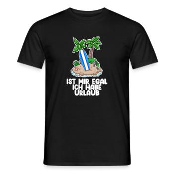 Urlaub - Männer T-Shirt - Schwarz - Vorne - AI Model Male 178 light (178cm)