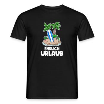Urlaub - Männer T-Shirt - Schwarz - Vorne - AI Model Male 178 light (178cm)
