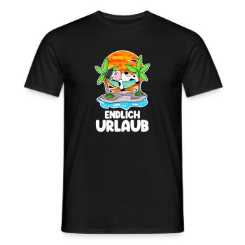 Urlaub - Männer T-Shirt - Schwarz - Vorne - AI Model Male 178 light (178cm)