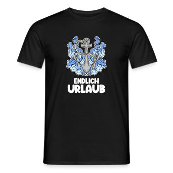 Urlaub - Männer T-Shirt - Schwarz - Vorne - AI Model Male 178 light (178cm)