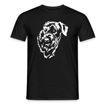 Schnauzer head "Black Edition" - Men's T-Shirt - black - Front - AI Model Male 178 light (178cm)
