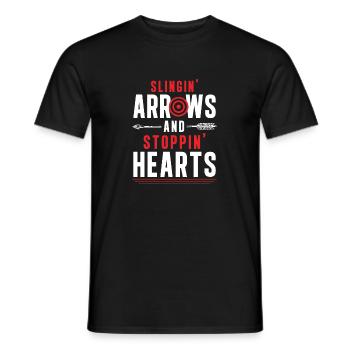 Funny Bow Shooting Archery Sports Competition For - Men's T-Shirt - black - Front - AI Model Male 178 light (178cm)
