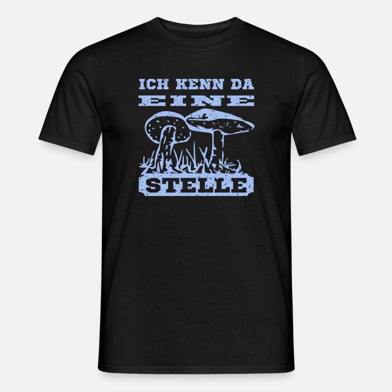 Pilz Design mit Spruch - Männer T-Shirt - Schwarz