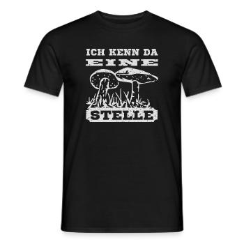 Pilze in der Natur  - Männer T-Shirt - Schwarz - Vorne - AI Model Male 178 light (178cm)