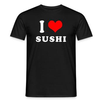 Ich liebe Sushi - Männer T-Shirt - Schwarz - Vorne - AI Model Male 178 light (178cm)