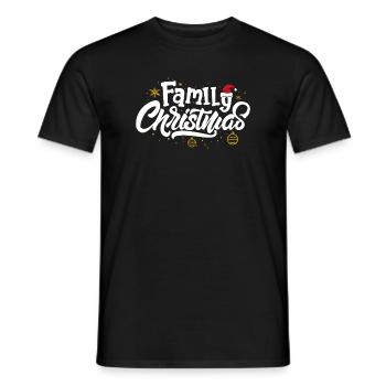 Family Christmas Cheer - Men's T-Shirt - black - Front - AI Model Male 178 light (178cm)