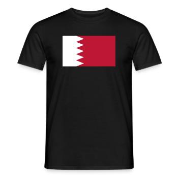 Qatar Flag Flag - Men's T-Shirt - black - Front - AI Model Male 178 light (178cm)