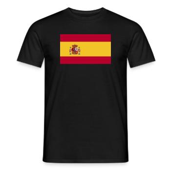 Drapeau de l’Espagne - T-shirt homme - noir - Devant - AI Model Male 178 light (178cm)