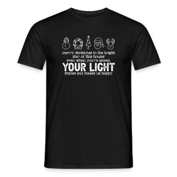 Joyeux Noël - T-shirt homme - noir - Devant - AI Model Male 178 light (178cm)