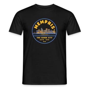 Memphis USA - Men's T-Shirt - black - Front - AI Model Male 178 light (178cm)