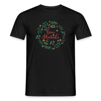 Merry Christmas T-Shirt Merry Christmas T-Shirt - Men's T-Shirt - black - Front - AI Model Male 178 light (178cm)