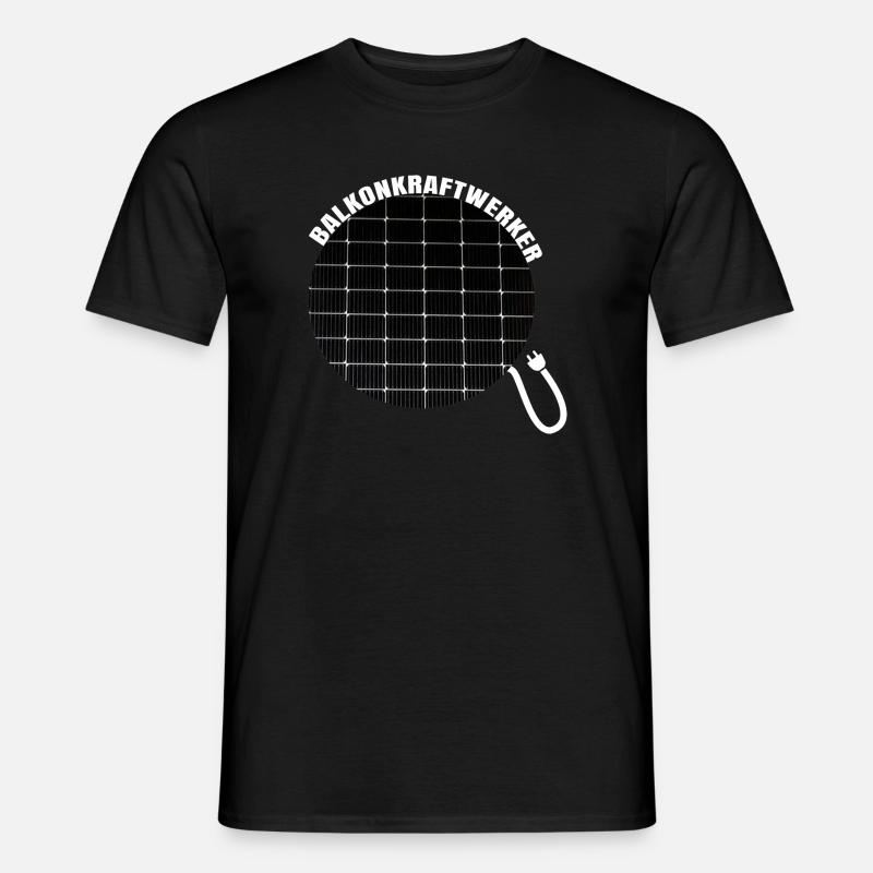 Balkonkraftwerker PV Anlage Stromerzeuger Umwelt - Männer T-Shirt - Schwarz