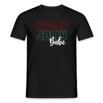 Holly Jolly Babe - Men's T-Shirt - black - Front - AI Model Male 178 light (178cm)