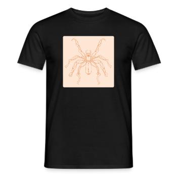LINE ART SPINNE - HALLOWEEN KOSTÜME - MINIMALISMUS - Männer T-Shirt - Schwarz - Vorne - AI Model Male 178 light (178cm)