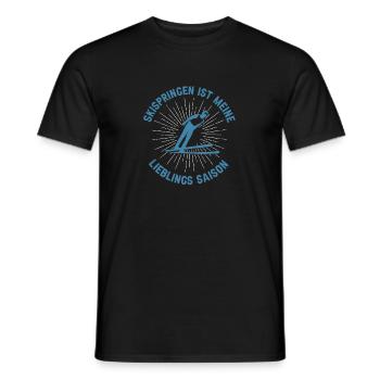 Skispringen Ist Meine Lieblings Saison Lustig - Männer T-Shirt - Schwarz - Vorne - AI Model Male 178 light (178cm)