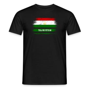 Drapeau vintage du Tadjikistan - T-shirt homme - noir - Devant - AI Model Male 178 light (178cm)
