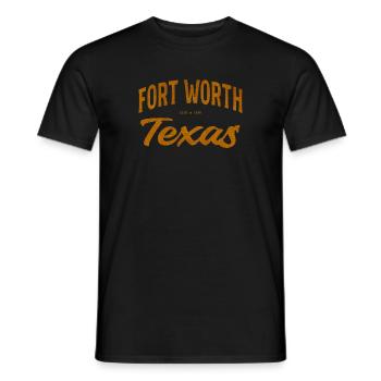 Fort Worth Texas Vintage - Männer T-Shirt - Schwarz - Vorne - AI Model Male 178 light (178cm)