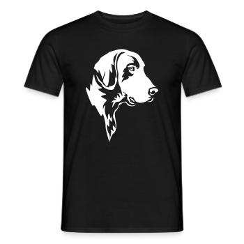 German Shorthair Head "Black Edition" - Men's T-Shirt - black - Front - AI Model Male 178 light (178cm)