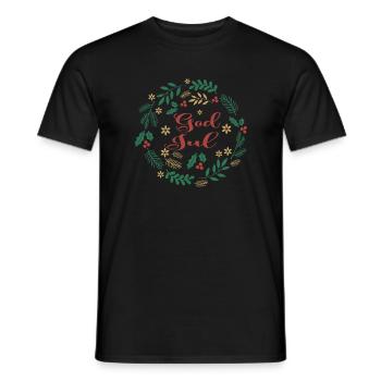 Merry Christmas T-Shirt God Jul Merry Christmas - Men's T-Shirt - black - Front - AI Model Male 178 light (178cm)
