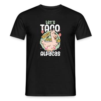 Let's Taco Bout Alpacas Funny Llamas - Men's T-Shirt - black - Front - AI Model Male 178 light (178cm)