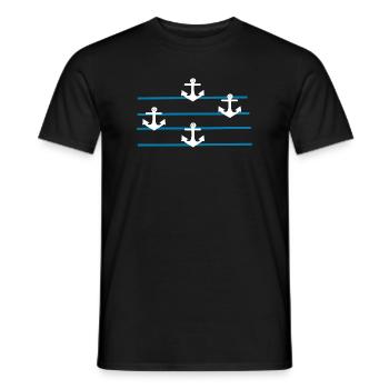 Anker Norddeutschland Seemann Matrose Kapitän - Männer T-Shirt - Schwarz - Vorne - AI Model Male 178 light (178cm)