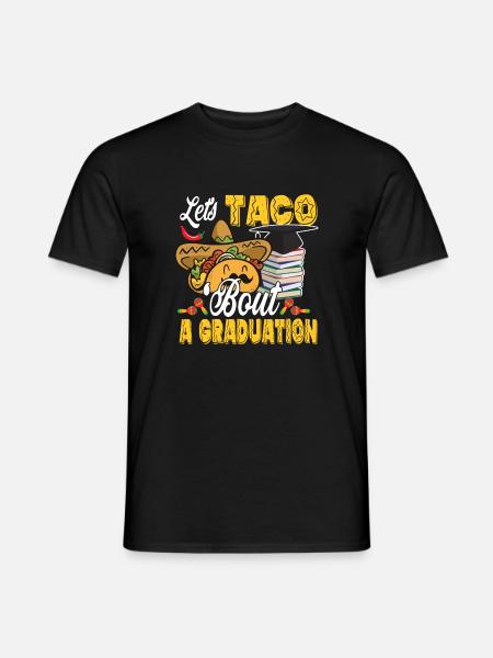 Tacos pour une cérémonie de remise des diplômes - T-shirt homme - noir