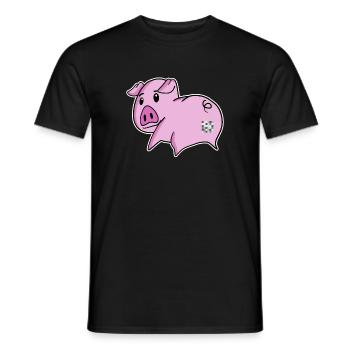 Schwein Arsch - Schwein Hintern - Männer T-Shirt - Schwarz - Vorne - AI Model Male 178 light (178cm)