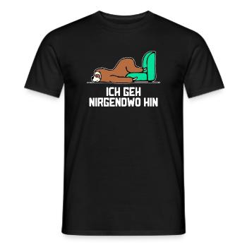 Faul Tier Müde Faultier Statement Zoo Schlafen - Männer T-Shirt - Schwarz - Vorne - AI Model Male 178 light (178cm)