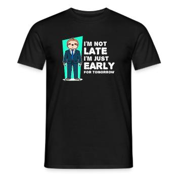 Mammifères paresseux Déclaration humoristique lente - T-shirt homme - noir - Devant - AI Model Male 178 light (178cm)