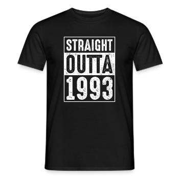 Outta 1993 Retro Stamp - Men's T-Shirt - black - Front - AI Model Male 178 light (178cm)