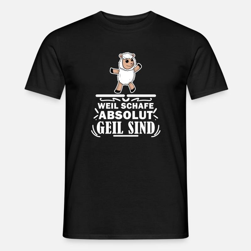 Schafe Schaf Schafzüchter Geschenk - Männer T-Shirt - Schwarz