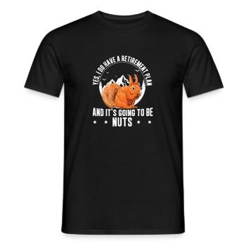 Yes I Do Have A Retirement Plan Funny Squirrels - Men's T-Shirt - black - Front - AI Model Male 178 light (178cm)