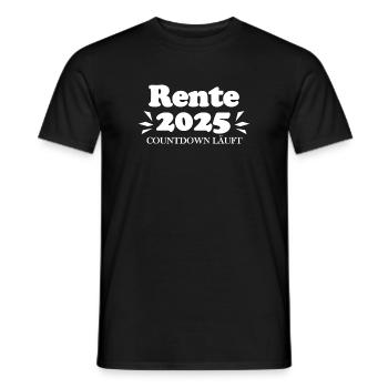 Rente 2025 Ruhestand Rentner Renteneintritt - Männer T-Shirt - Schwarz - Vorne - AI Model Male 178 light (178cm)