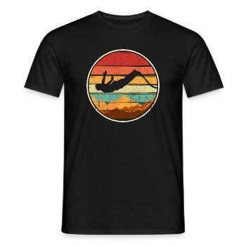 Cercle de plongée au sommet du coucher du soleil - T-shirt homme - noir - Devant - AI Model Male 178 light (178cm)