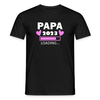 Vater 2023 - Papa 2023 Geschenk Tochter - Männer T-Shirt - Schwarz - Vorne - AI Model Male 178 light (178cm)