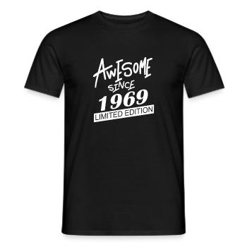 1969 - Né en 1969 - Fantastique depuis 1969 - T-shirt homme - noir - Devant - AI Model Male 178 light (178cm)