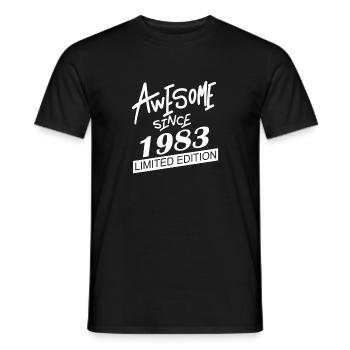 1983 - Né en 1983 - Fantastique depuis 1983 - T-shirt homme - noir - Devant - AI Model Male 178 light (178cm)