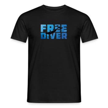 Free Diver Logo Freitauchen Ocean - Männer T-Shirt - Schwarz - Vorne - AI Model Male 178 light (178cm)