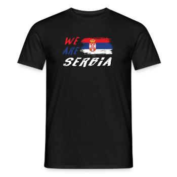 Nous sommes la Serbie - T-shirt homme - noir - Devant - AI Model Male 178 light (178cm)