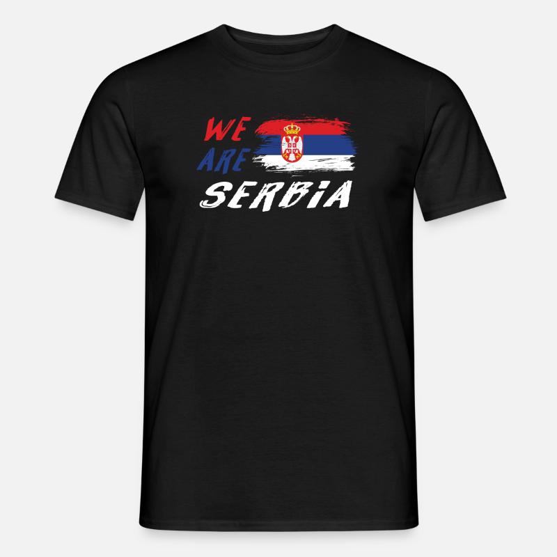 Wir sind Serbien - Männer T-Shirt - Schwarz