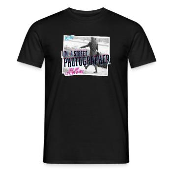 Je suis photographe de rue :) - T-shirt homme - noir - Devant - AI Model Male 178 light (178cm)