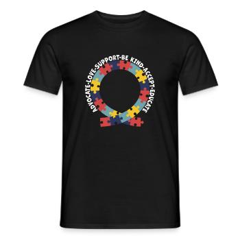 Plaidoyer Amour Soutien Accepter Soyez gentil - T-shirt homme - noir - Devant - AI Model Male 178 light (178cm)