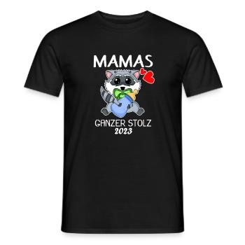 Baby 2023 - Geburt Schwanger 2023 - Männer T-Shirt - Schwarz - Vorne - AI Model Male 178 light (178cm)