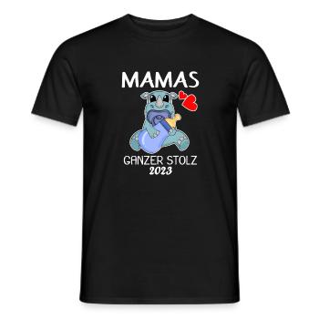 Baby 2023 - Geburt Schwanger 2023 - Baby Junge - Männer T-Shirt - Schwarz - Vorne - AI Model Male 178 light (178cm)