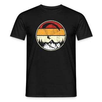 Sunset Peaks Eagle Circle - Men's T-Shirt - black - Front - AI Model Male 178 light (178cm)