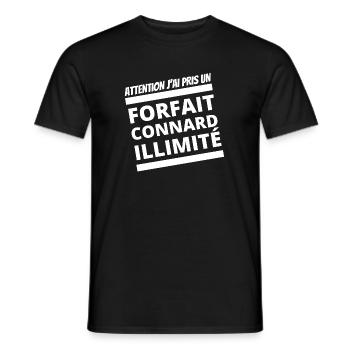 téléphone, forfait téléphone, téléphone portable - T-shirt homme - noir - Devant - AI Model Male 178 light (178cm)